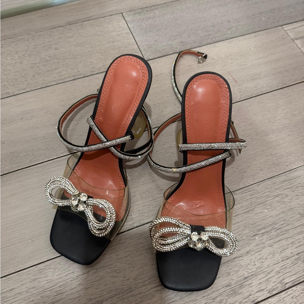 Elegant Black and Silver Women's Heels